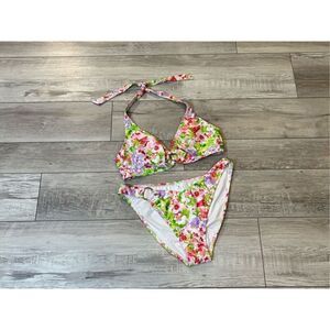 Target Shade & Shore two-piece floral bikini swimsuit size XL